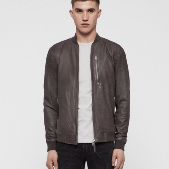 All Saints Other - All Saints Kino Leather Bomber Jacket in Brown
